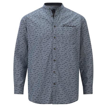 jan vanderstorm Jan Vanderstorm Overhemd Leifbjorn nachtblauw / duifblauw