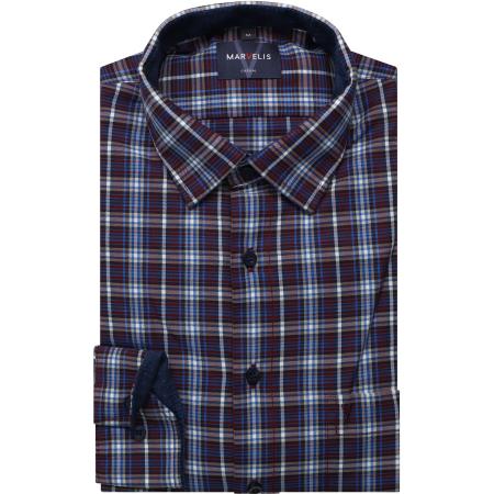 Marvelis Casual Overhemd rood, Ruit