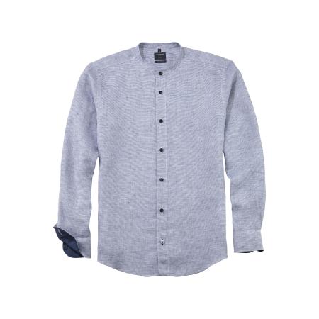 OLYMP Casual Linnen Overhemd koninklijk, Gestreept