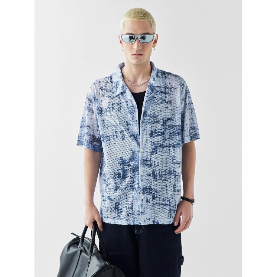 VAMOS CLO VAMOS CLO Overhemd lichtblauw / donkerblauw -