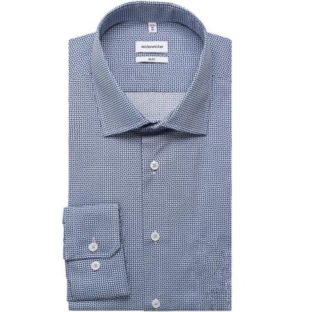 Seidensticker Overhemd blauw, Motief