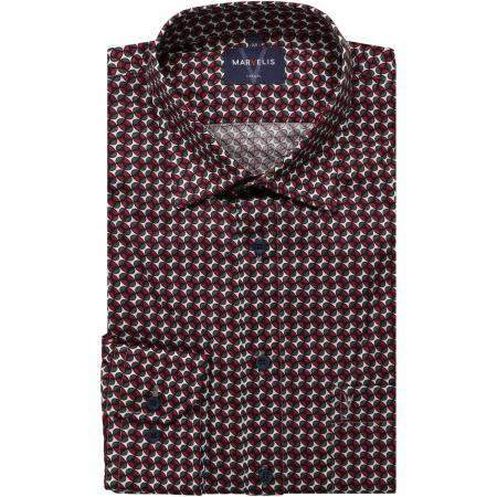 Marvelis Casual Overhemd rood, Motief