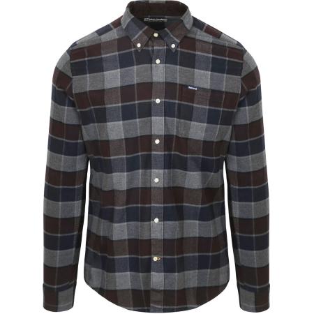 Barbour Valley Overhemd Ruit Antraciet Bruin