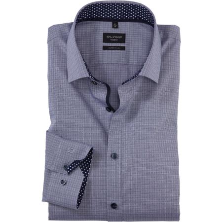 OLYMP No. Six Overhemd marine, Motief
