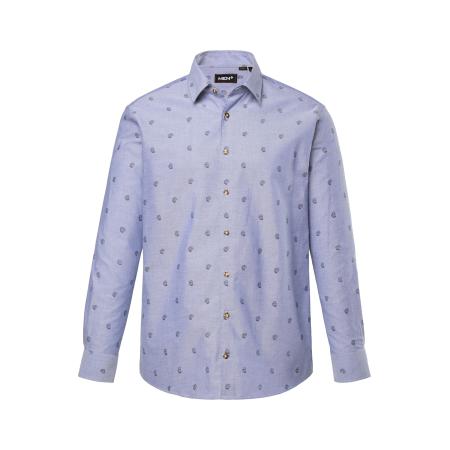 men plus Men Plus Overhemd duifblauw / zwart