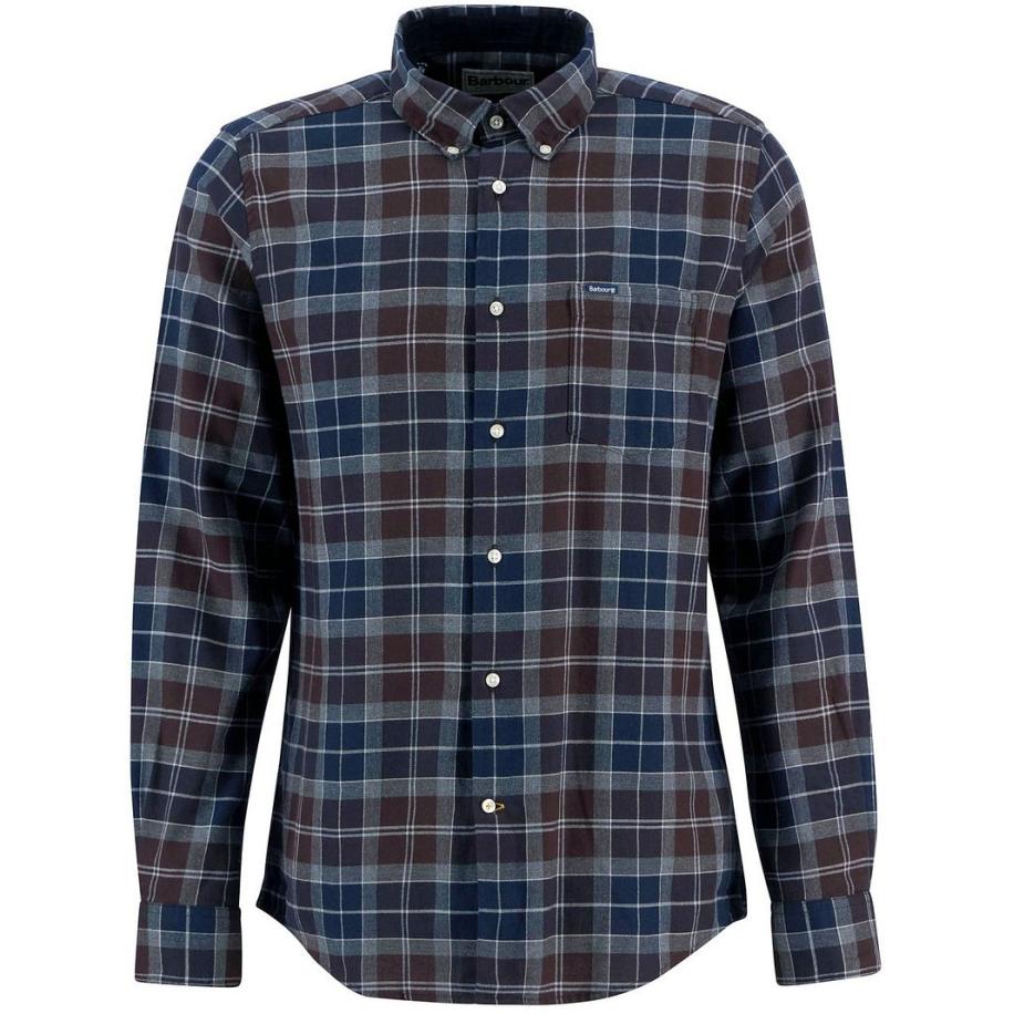 Barbour Fortrose Overhemd Tartan Navy Bruin Bruin
