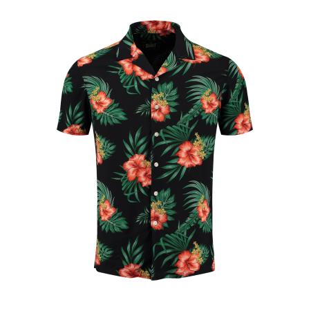 Key Largo Key Largo Overhemd Hula donkergroen / rood / zwart