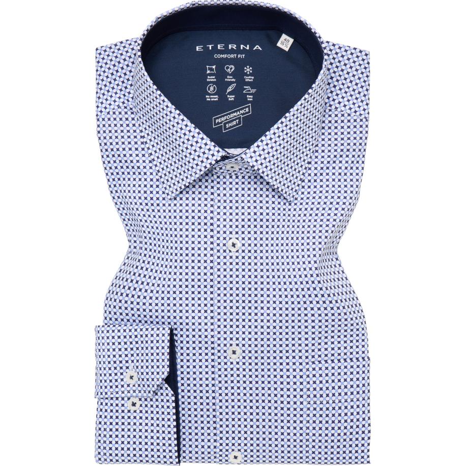 ETERNA Performance Overhemd ML7 (72CM+) donkerblauw Blauw