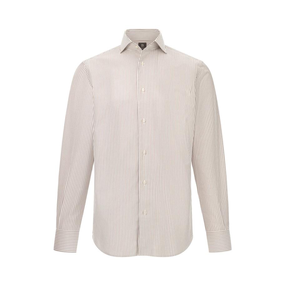 Boggi Milano Boggi Milano Overhemd beige / wit -
