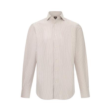 Boggi Milano Boggi Milano Overhemd beige / wit