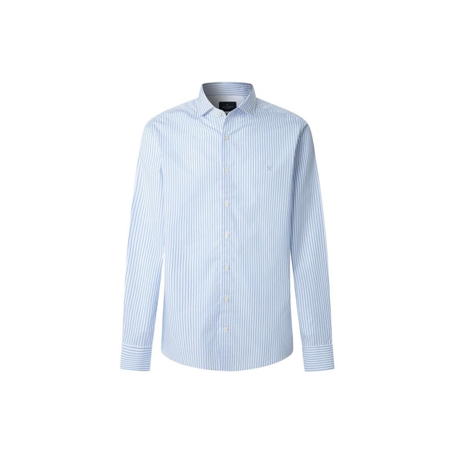 Hackett London Hackett London Overhemd hemelsblauw / wit -