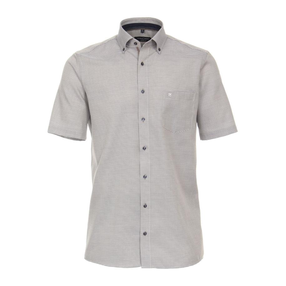 Casa Moda Overhemd Korte mouw beige Bruin