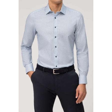 OLYMP Level Five Overhemd blauw, Bedrukt