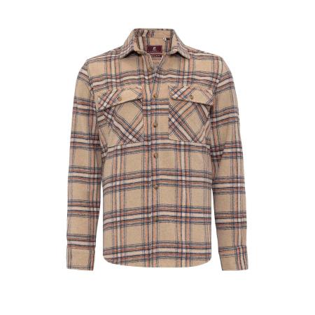 Williot Williot Overhemd bruin / lichtbruin / oranje / zwart