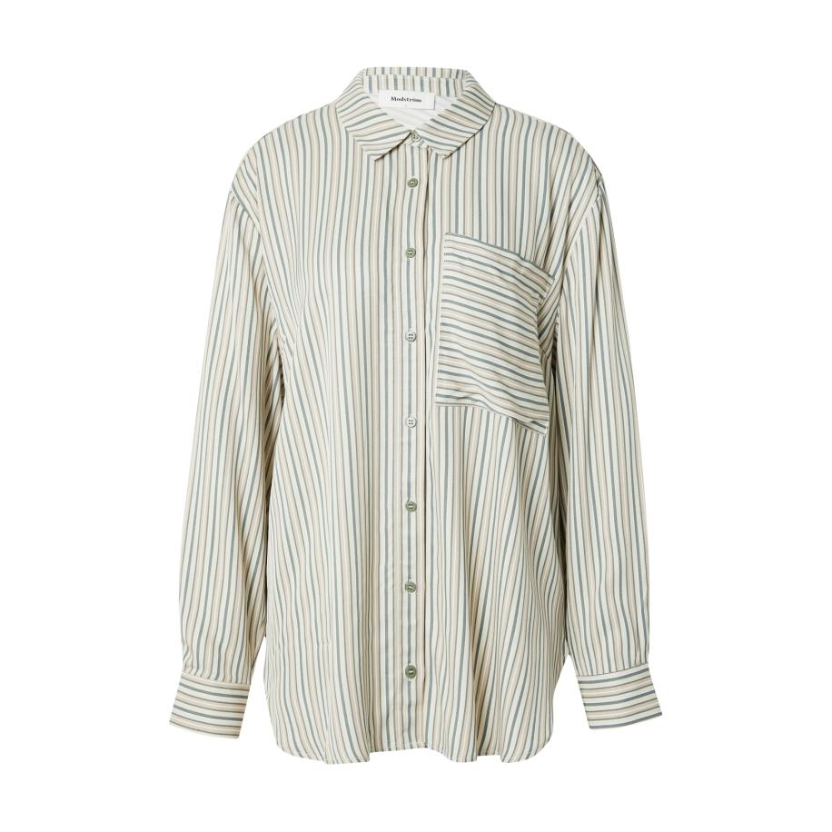 Modström modström Blouse Hissa beige / ecru / donkergroen -