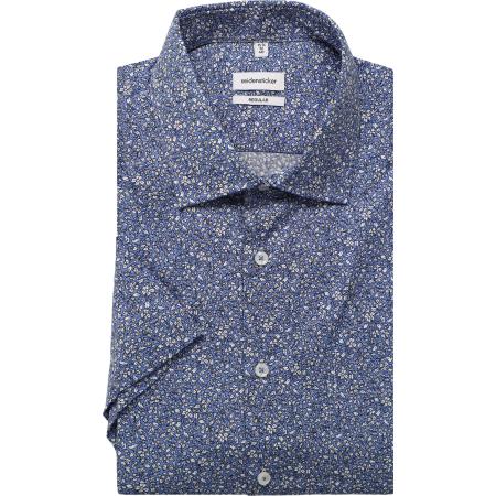 Seidensticker Overhemd Korte mouw blauw