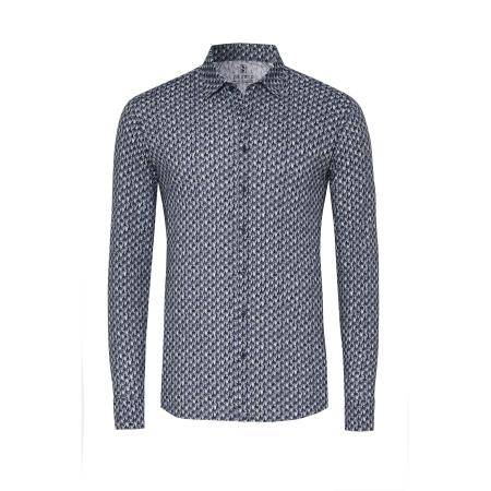 Desoto DESOTO Overhemd donkerblauw / gemengde kleuren