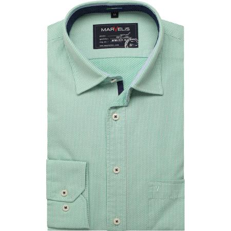 Marvelis Casual Overhemd groen, Motief