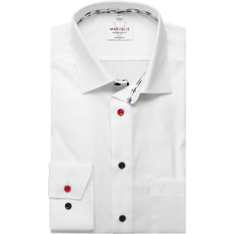 Marvelis Overhemd wit, Effen Wit