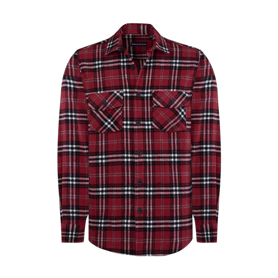 Giorgio di Mare Giorgio di Mare Overhemd rood / zwart / wit -