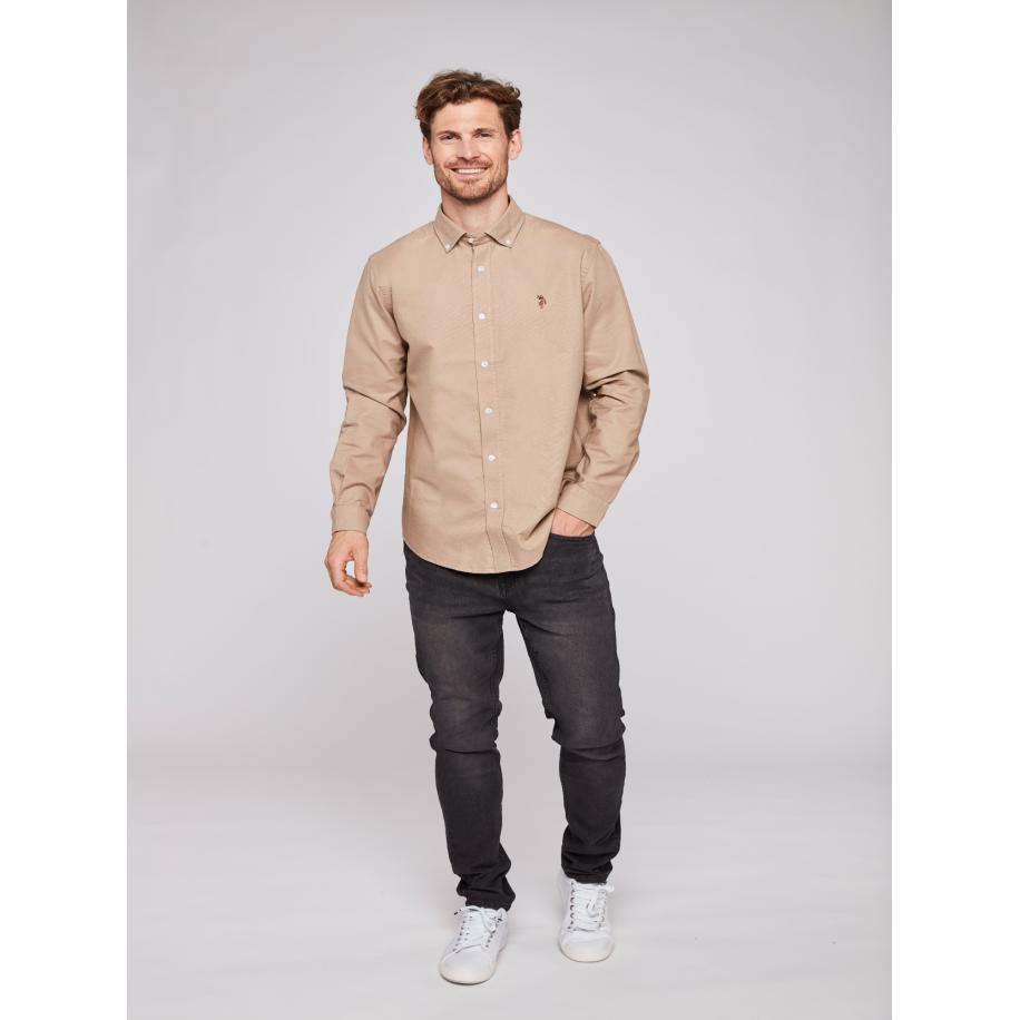 U.S. Polo Assn. U.S. POLO ASSN. Overhemd Armin beige -