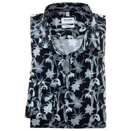 OLYMP Level Five Overhemd marine, Bloemen