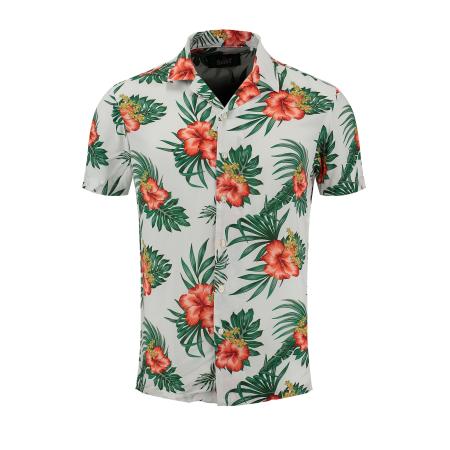 Key Largo Key Largo Overhemd Hula geel / donkergroen / donkeroranje / wit