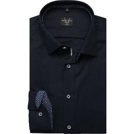 Marvelis Overhemd marine, Effen