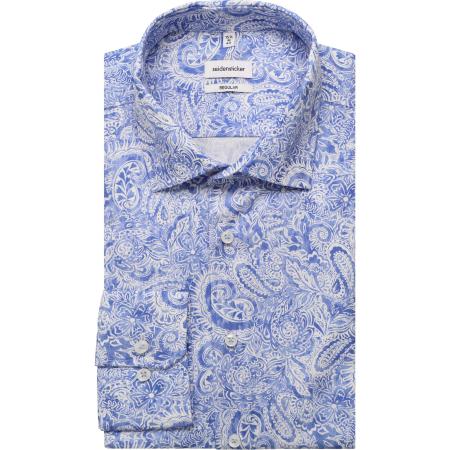 Seidensticker Overhemd blauw, Paisley