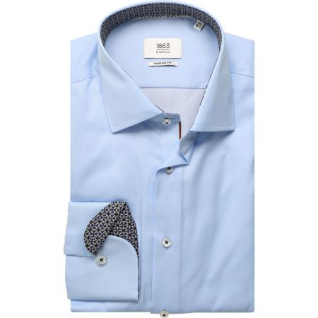 ETERNA 1863 Overhemd lichtblauw, Effen