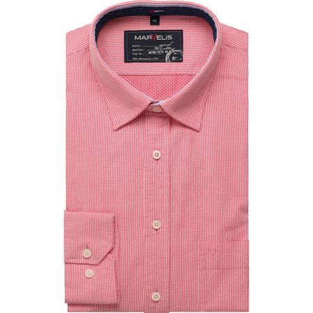 Marvelis Casual Overhemd roze, Motief