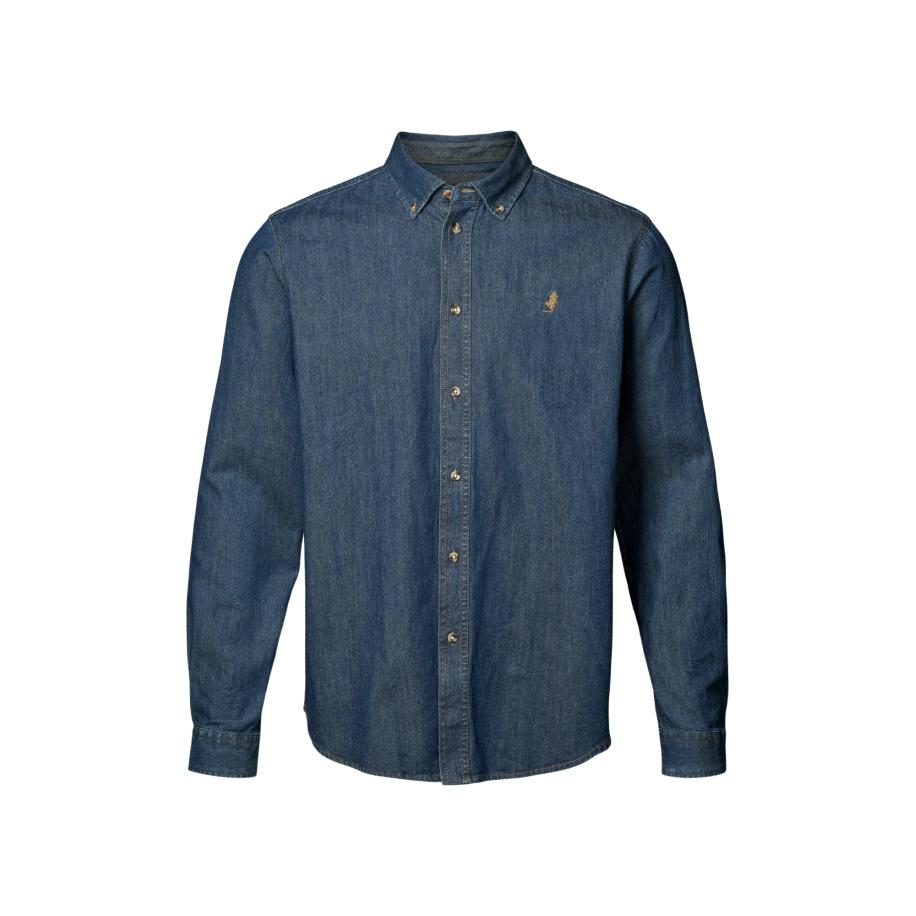 MCS MCS Overhemd Tim blauw denim -