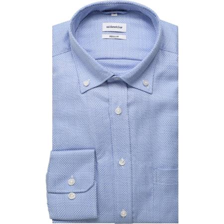 Seidensticker Overhemd blauw, Ruit