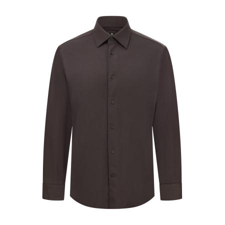 Boggi Milano Boggi Milano Overhemd donkerbruin