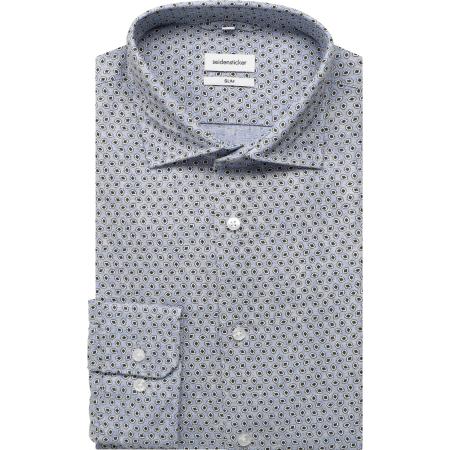 Seidensticker Linnen Overhemd donkergroen, Motief