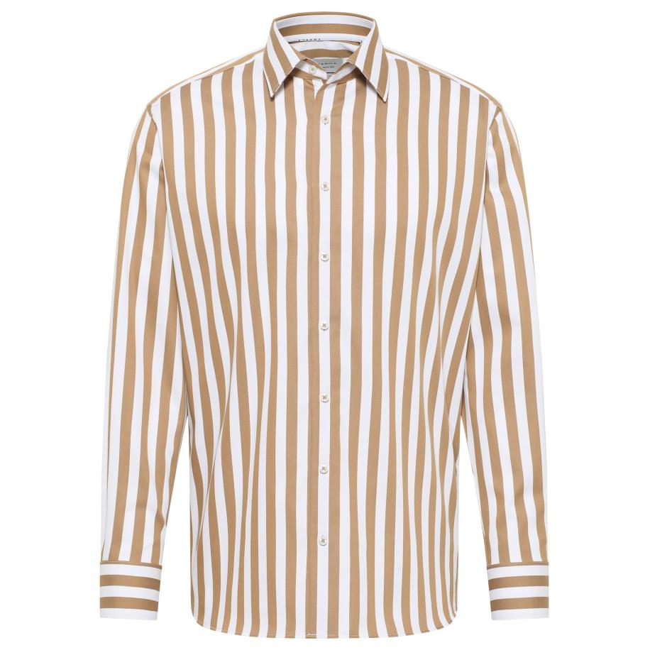 Eterna ETERNA Zakelijk overhemd taupe / wit -