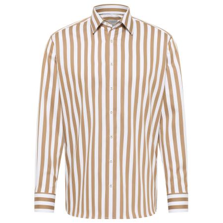 Eterna ETERNA Zakelijk overhemd taupe / wit