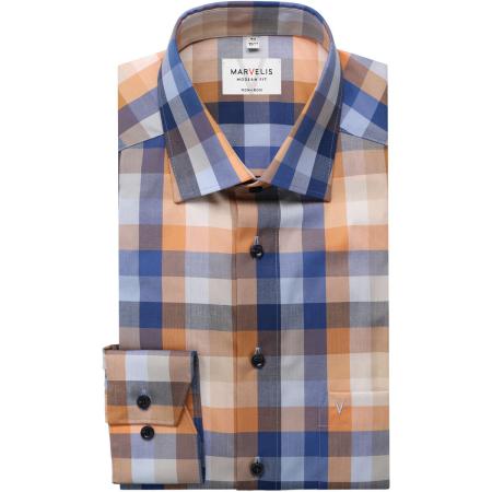 Marvelis Overhemd beige, Ruit
