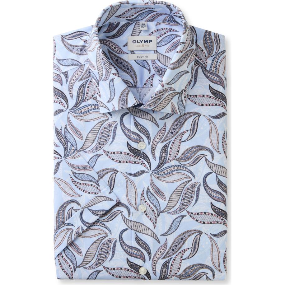 OLYMP Level Five Overhemd Korte mouw blauw Blauw