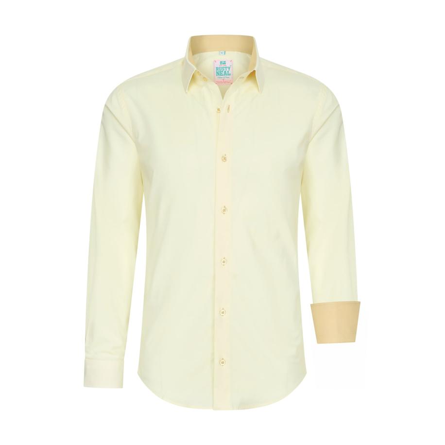 Rusty Neal Rusty Neal Overhemd lichtgeel -