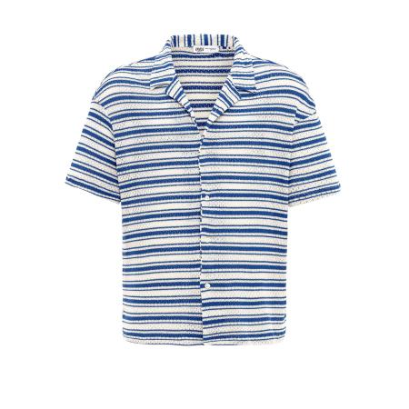 VAMOS CLO Overhemd blauw / wit