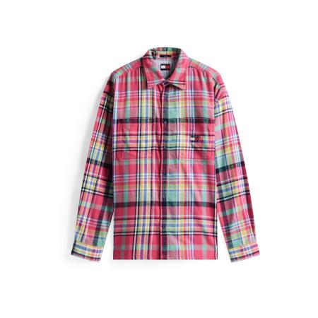 Tommy Jeans Tommy Jeans Overhemd lichtblauw / citroen / lila / magenta