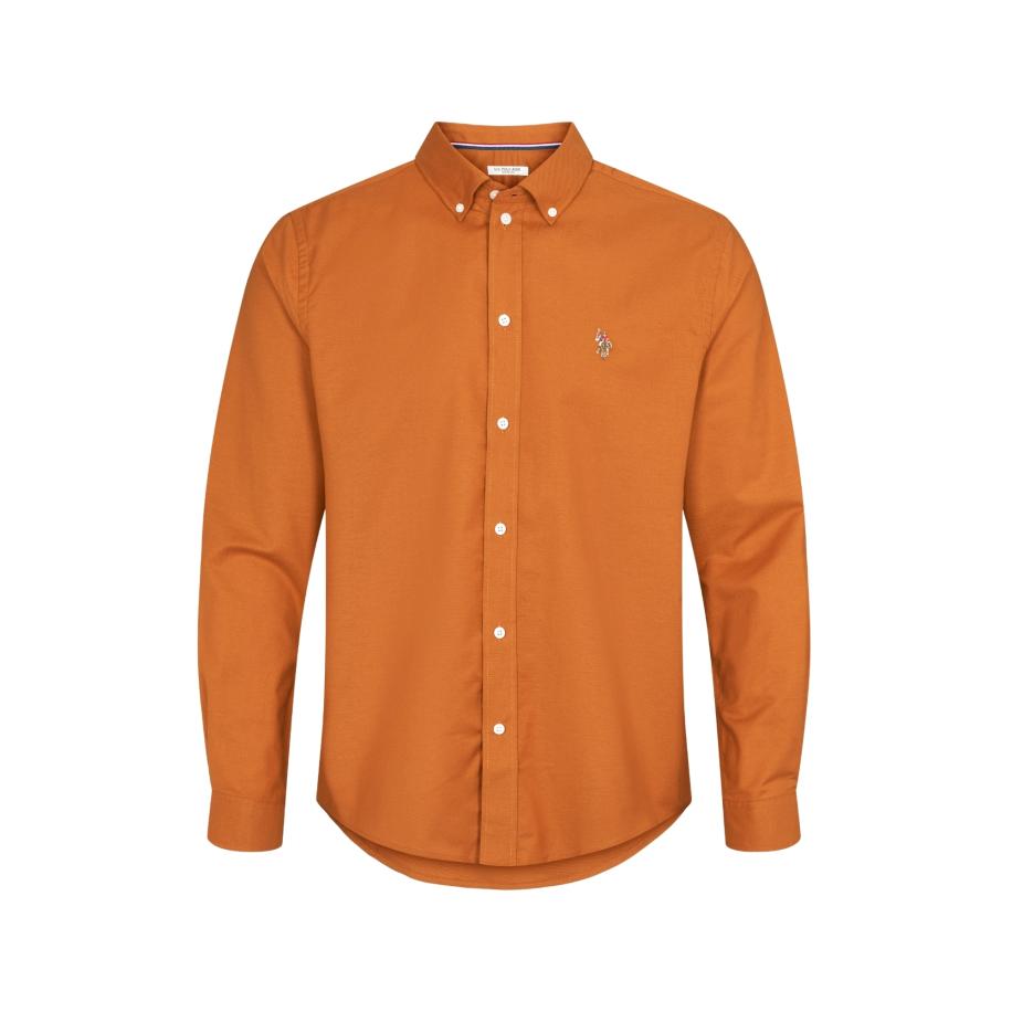 U.S. Polo Assn. U.S. POLO ASSN. Overhemd Calvert oranje -