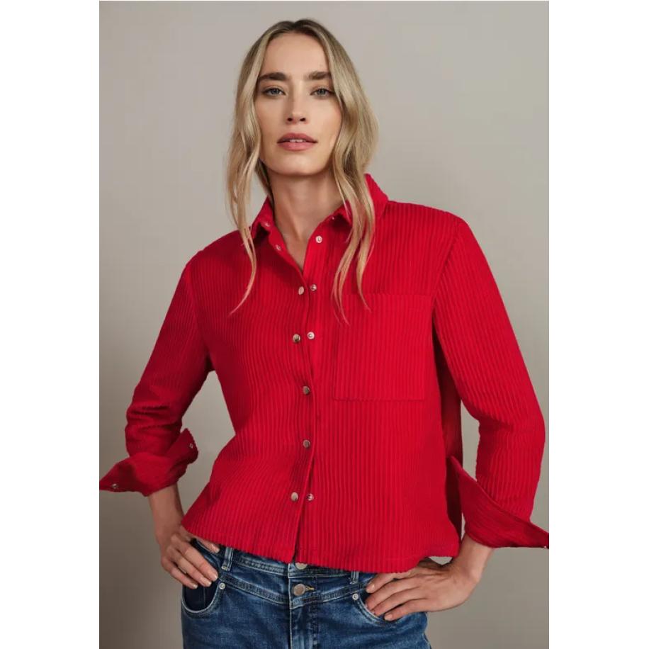 Street One Corduroy overhemd blouse Rood