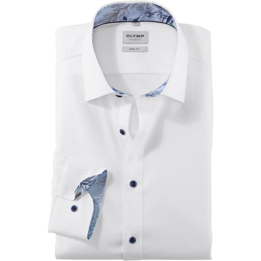OLYMP Level Five Overhemd wit, Faux-uni Wit