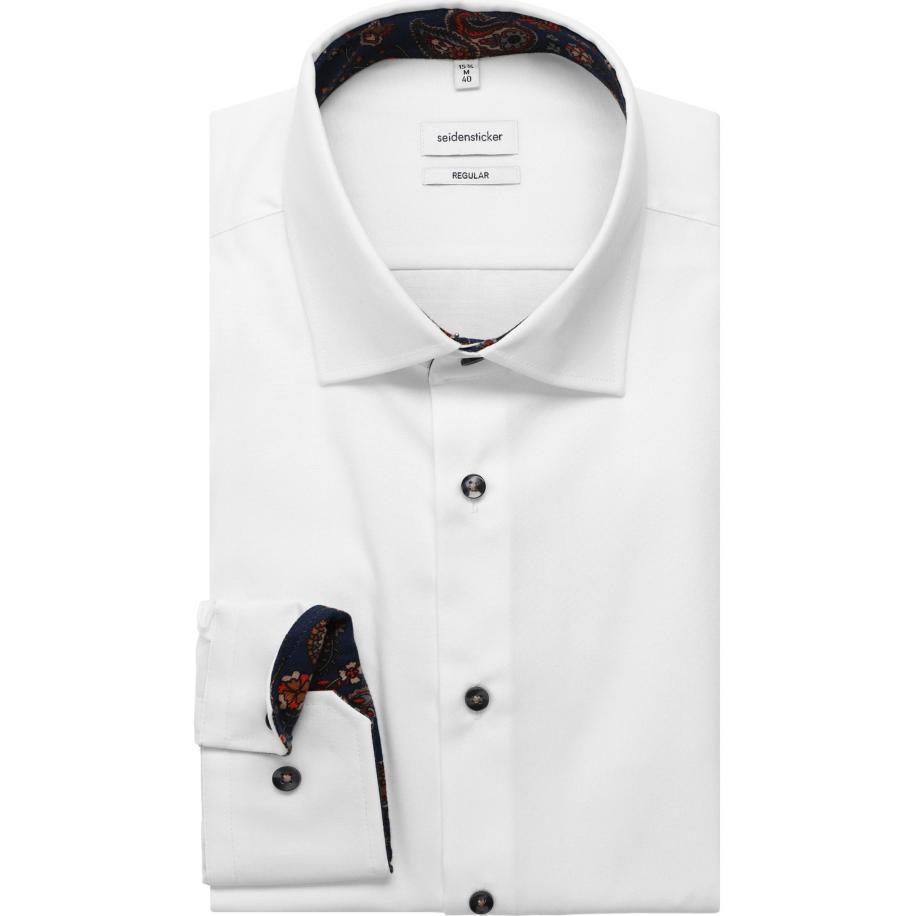 Seidensticker Overhemd wit, Effen Wit