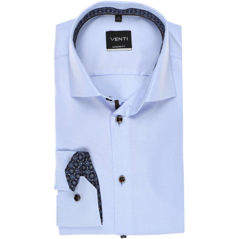 Venti Overhemd blauw, Faux-uni Blauw