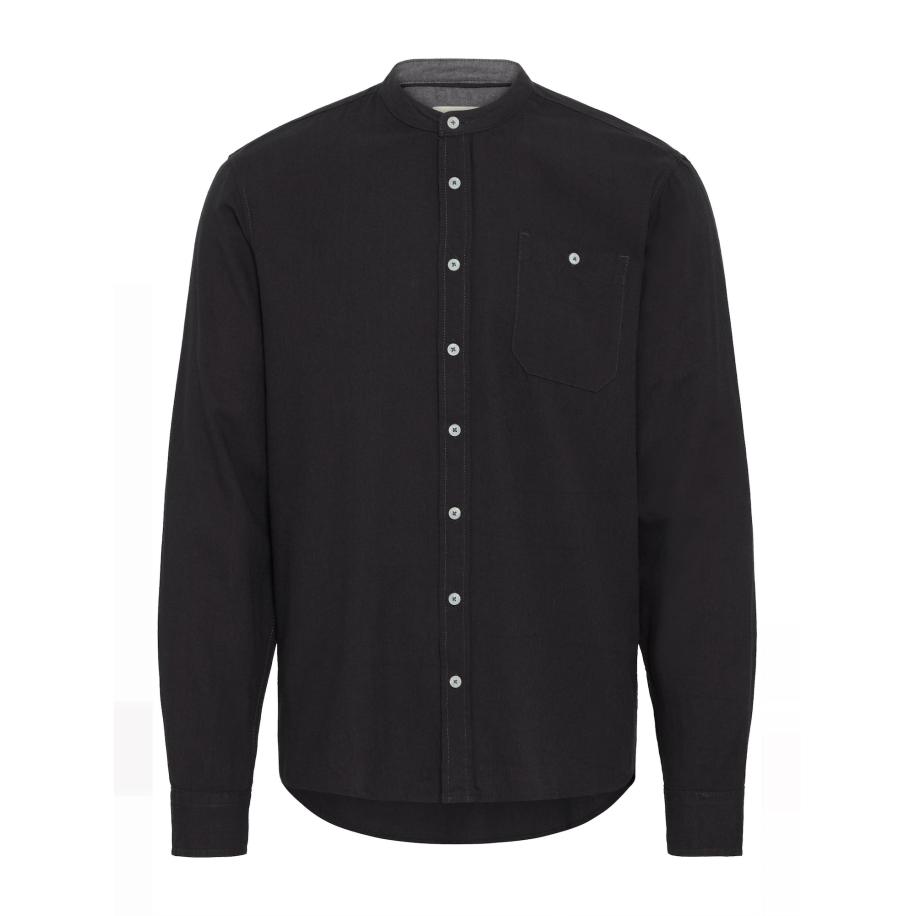 Blend BLEND Overhemd BHBobby Shirt mandarin zwart -