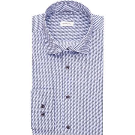 Seidensticker Overhemd lichtblauw, Bedrukt