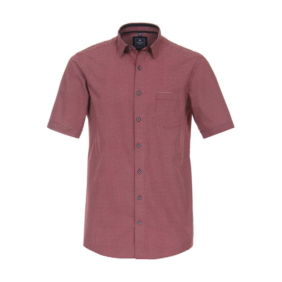 Redmond Casual Overhemd Korte mouw rood Rood